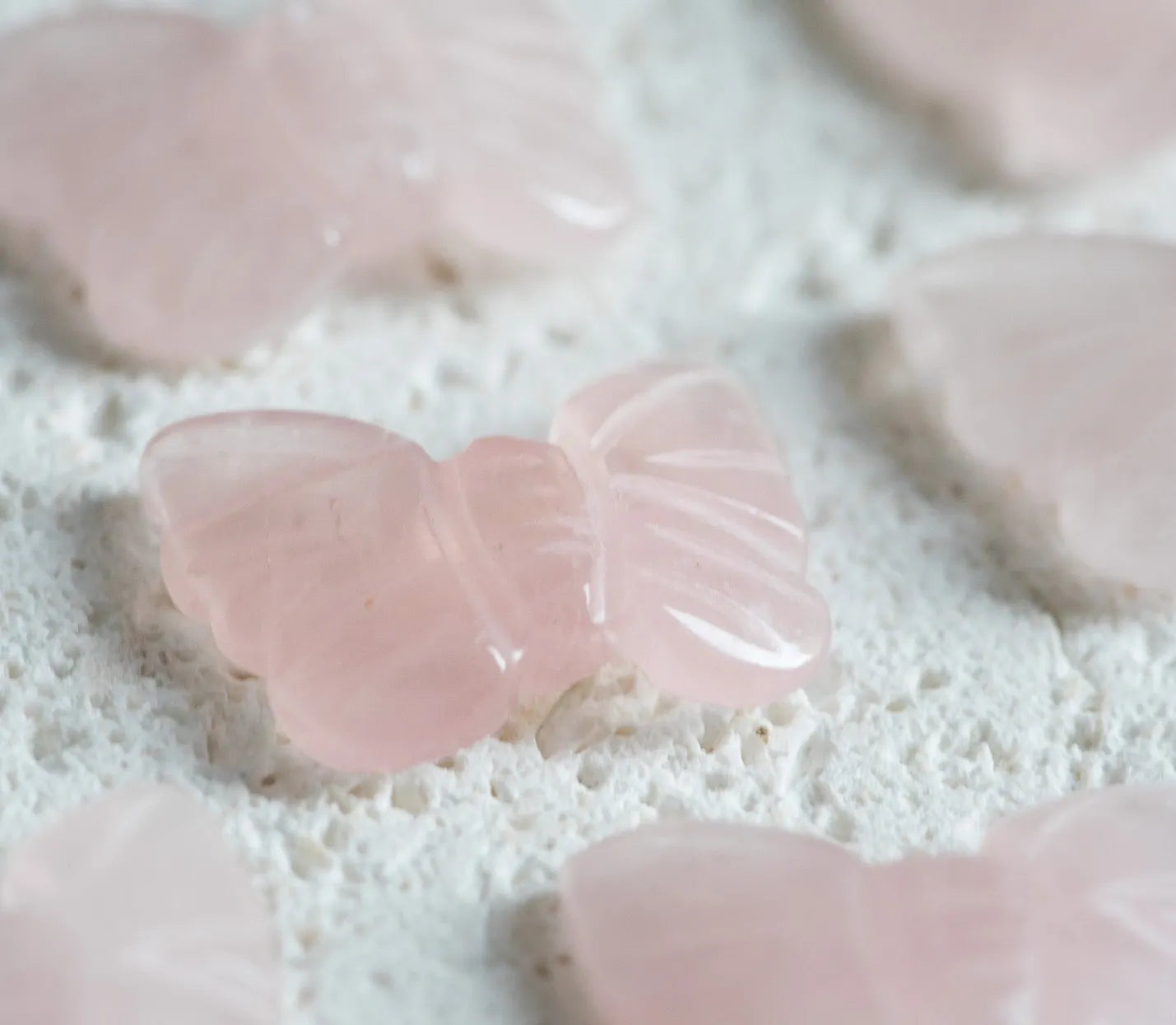 Mini Rose Quartz Butterfly