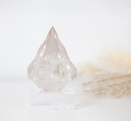 Light Smokey Quartz Faceted Diamond