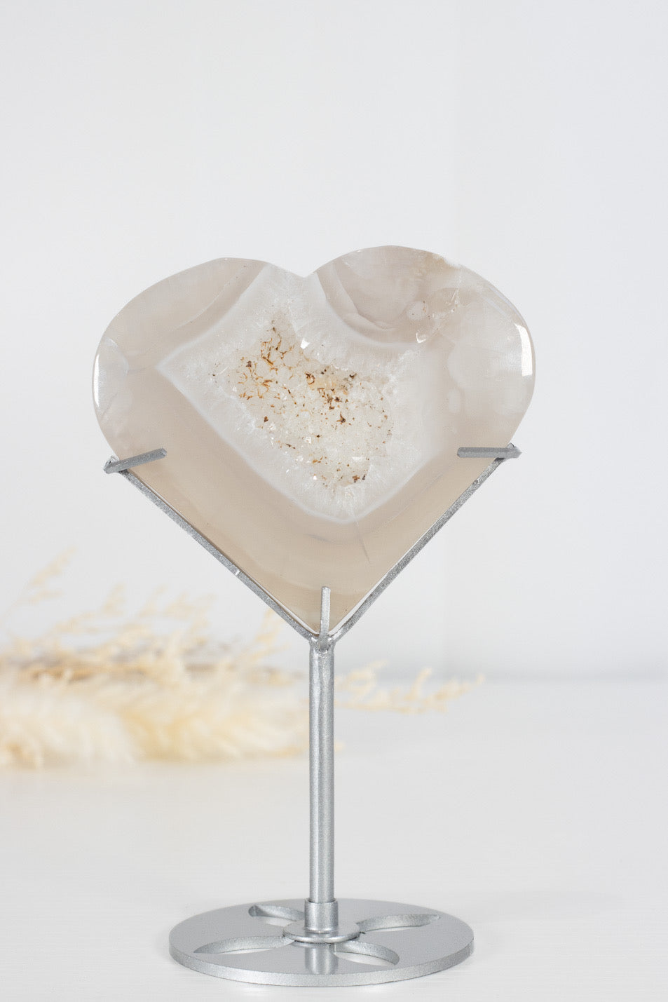 Elegant Druzy Agate Heart