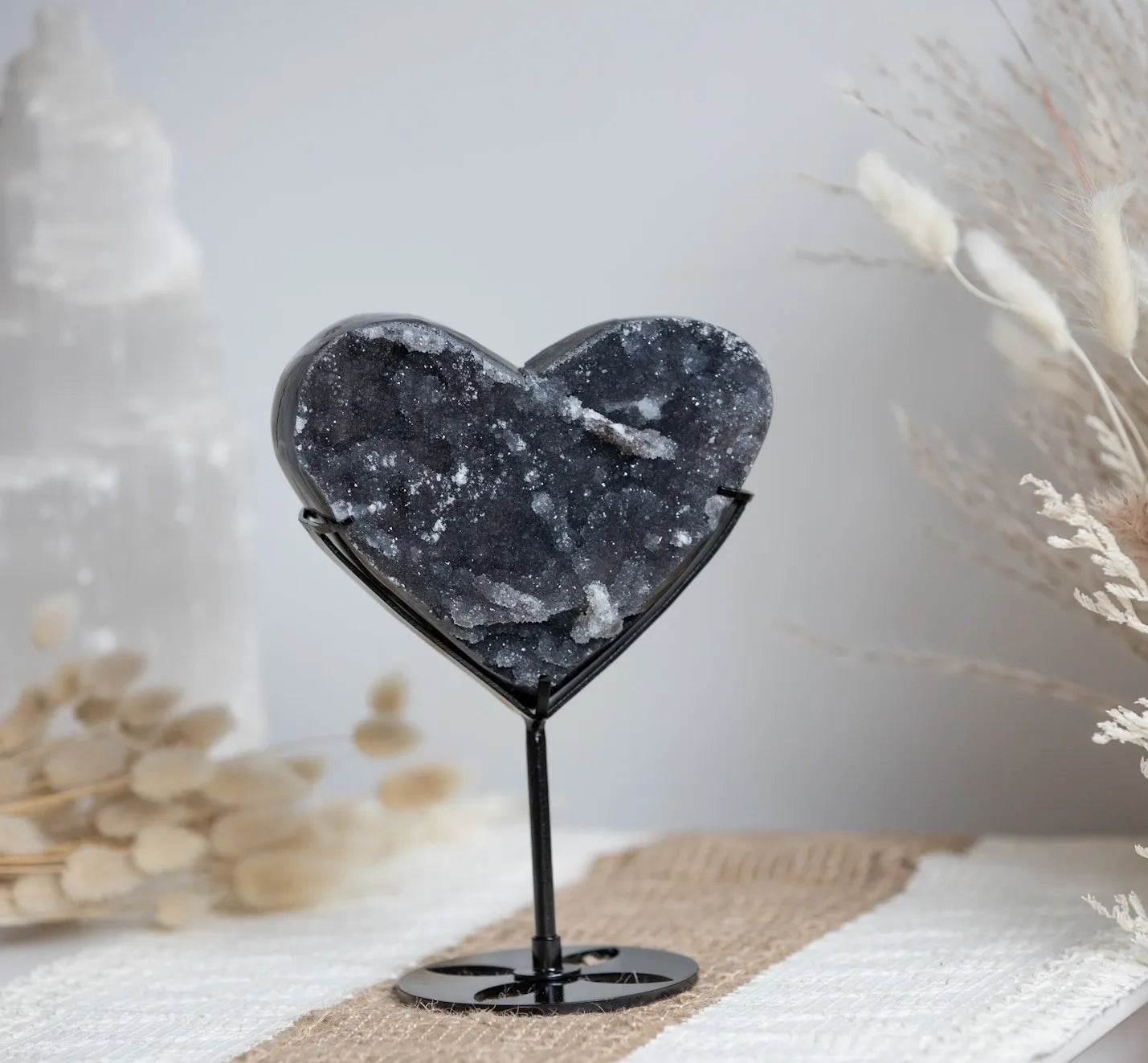 Beautiful! Druzy Sphalerite Heart