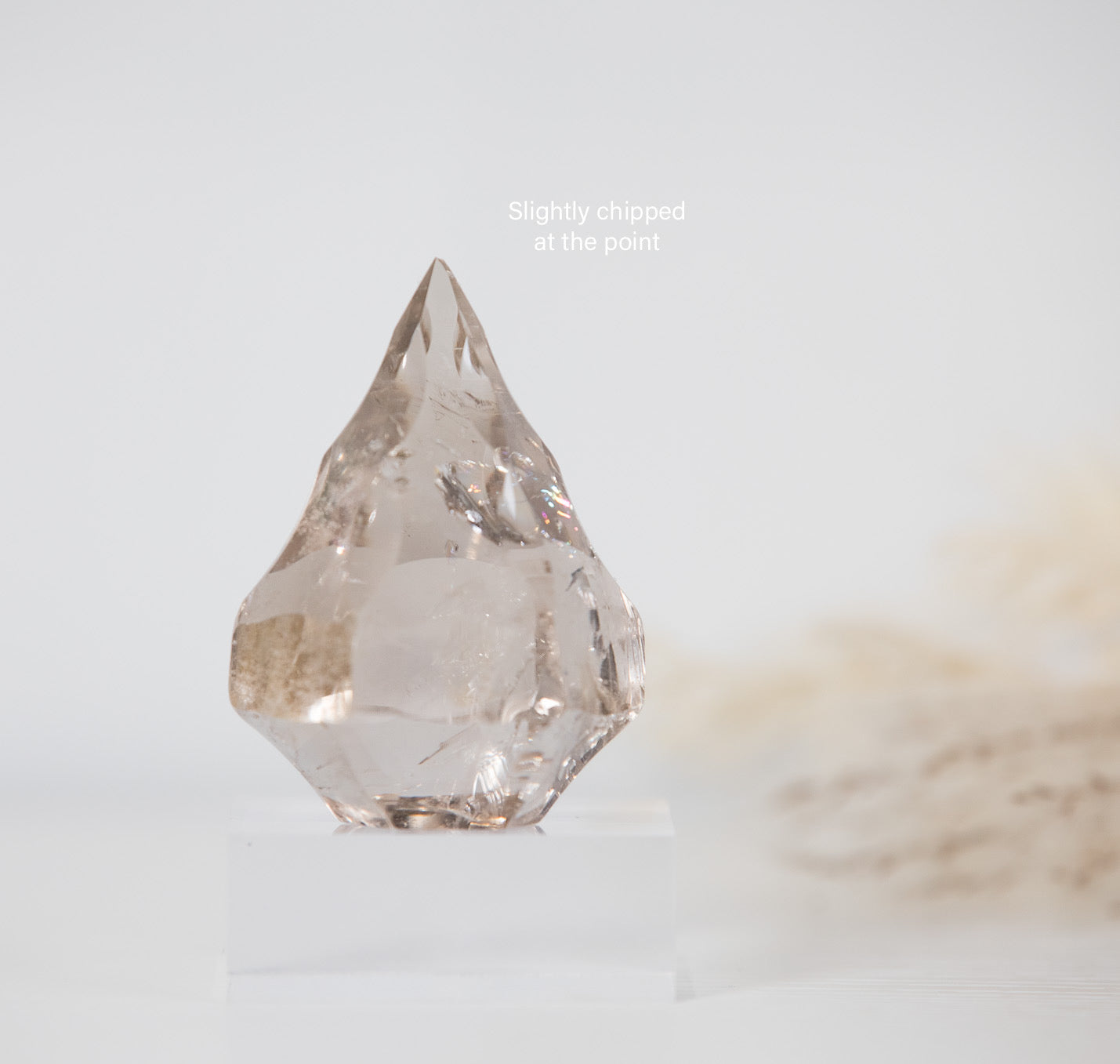 Discounted - Smokey Quartz Faceted Diamond- Perfectly Imperfect