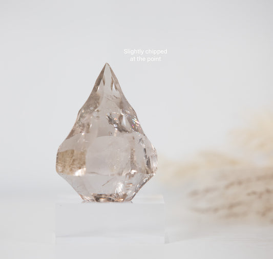 Discounted - Smokey Quartz Faceted Diamond- Perfectly Imperfect
