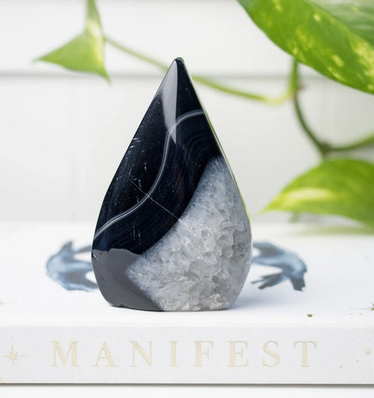 Black Banded Agate Flame