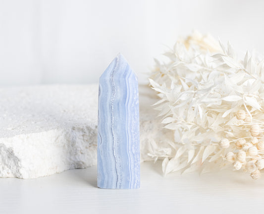 Beautiful Blue Lace Agate Tower