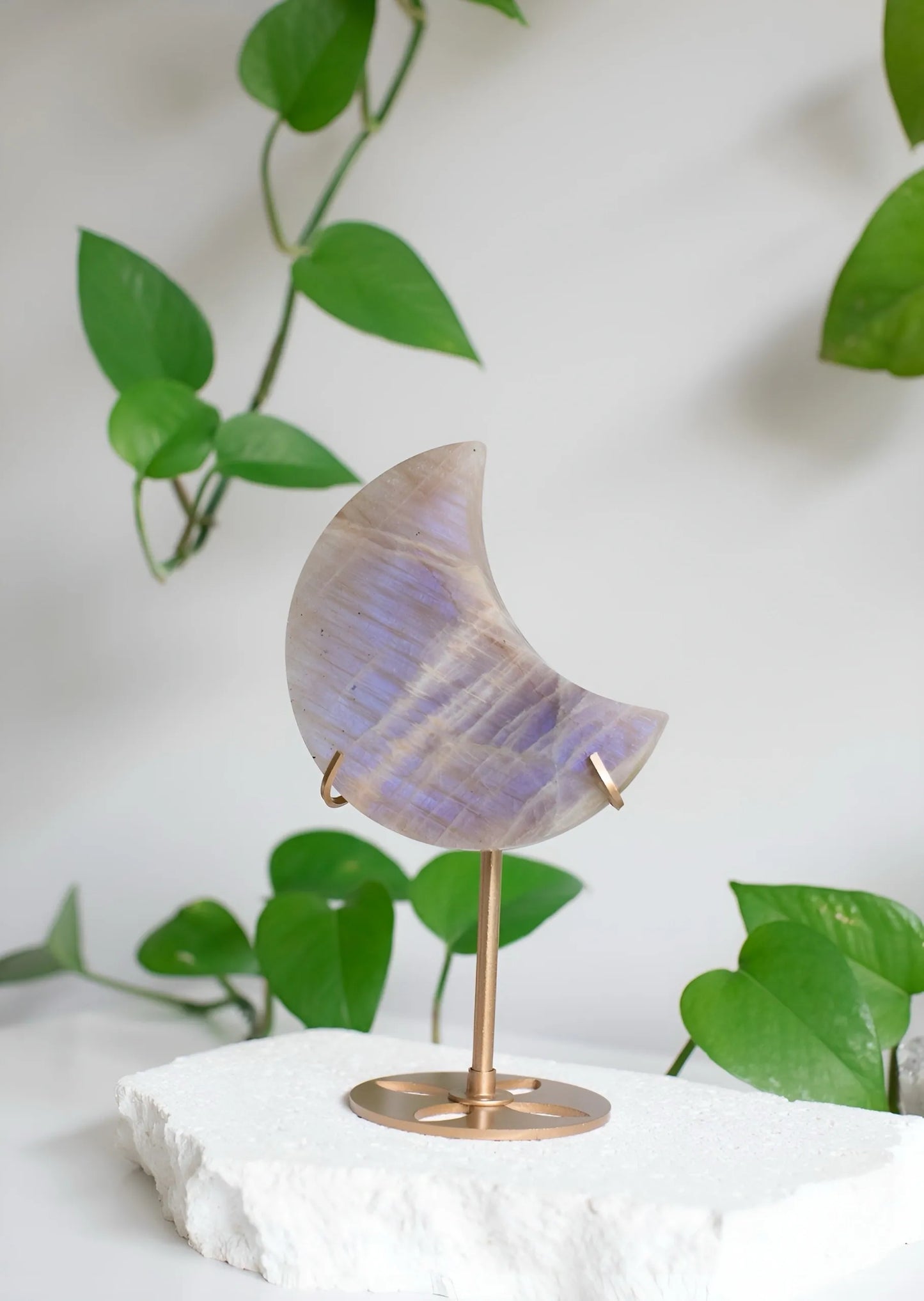 Stunning Moonstone Moon - Free Stand