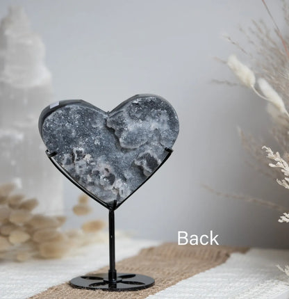 Beautiful! Druzy Sphalerite Heart