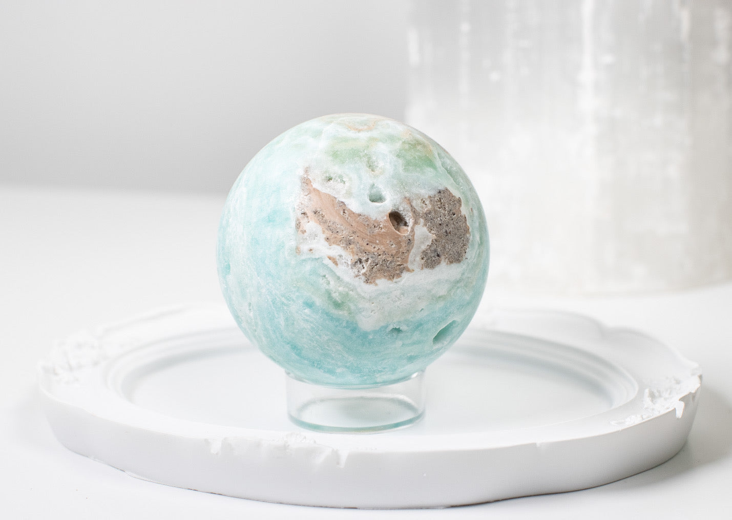 Hemimorphite Sphere