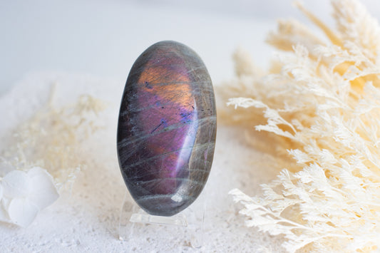 Purple Flash Labradorite Palmstone