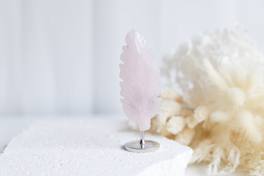 Rose Quartz Feather
