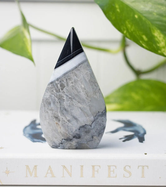 Black Banded Agate Flame