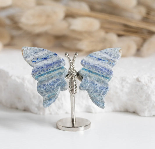 Lapis Lazuli mini Butterfly on stand