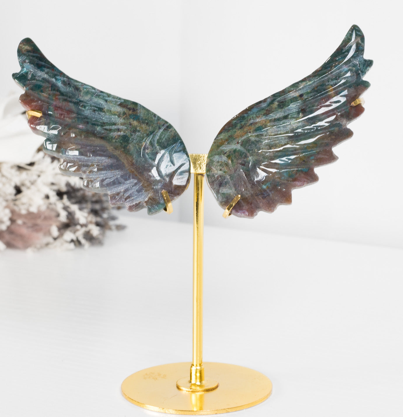 Beautiful Ocean Jasper Angel Wings