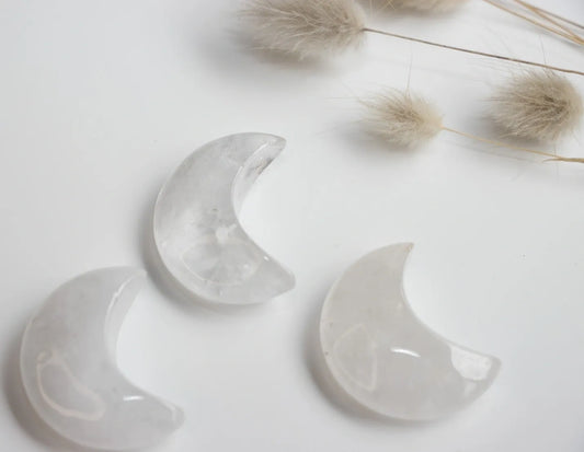 Clear Quartz Mini Moon